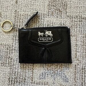 Coach Patent Leather Card Case in Black